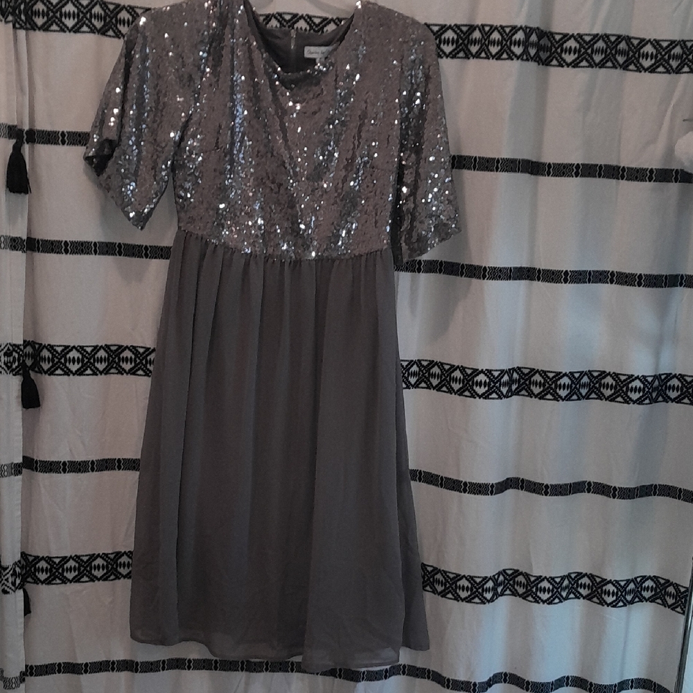 Sparkling Gray Kids Dress